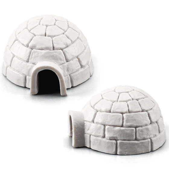 Cross-border Simulation Polar Architecture Ice House Model Mini Snow House Christmas Tree Sand Table Landscape Shelter Static Ornaments