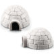 Cross-border Simulation Polar Architecture Ice House Model Mini Snow House Christmas Tree Sand Table Landscape Shelter Static Ornaments