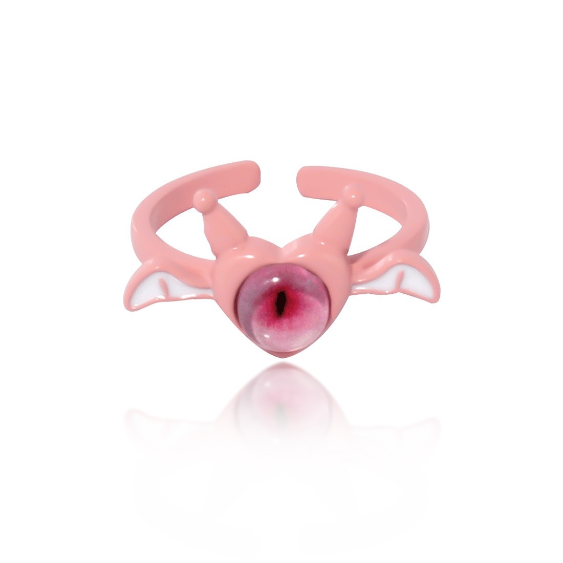 Anello carino con mostro di gatto carino, moda femminile, anello aperto regolabile per dita, anello di personalità per fidanzate di celebrità di Internet_voghion.com
