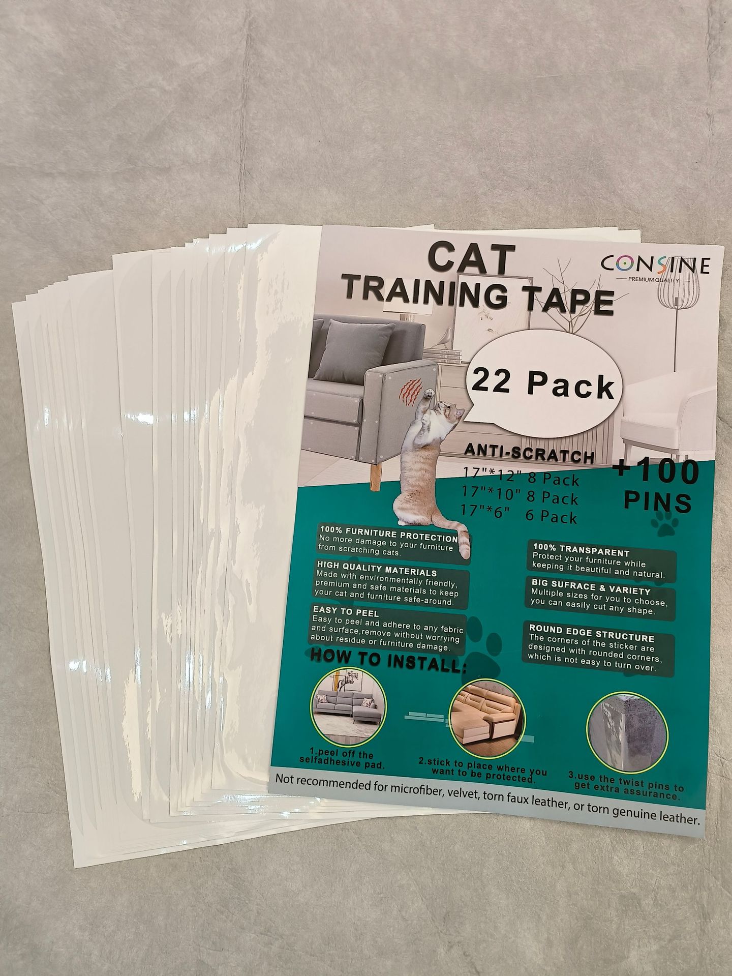 Spot PVC transparent frosted removable glue anti-cat scratch sofa stickers wear-resistant furniture sofa protection stickers cat scratch stickers