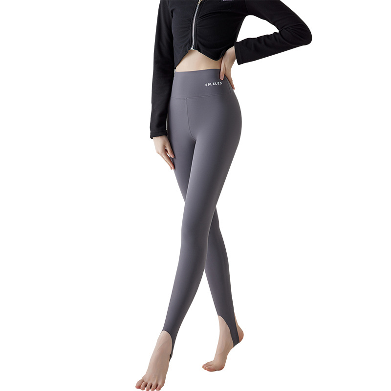 SPLELED Autumn New thick 2023 outer wear trousers step-on yoga pants bottoming shark pants high waist Barbie pants