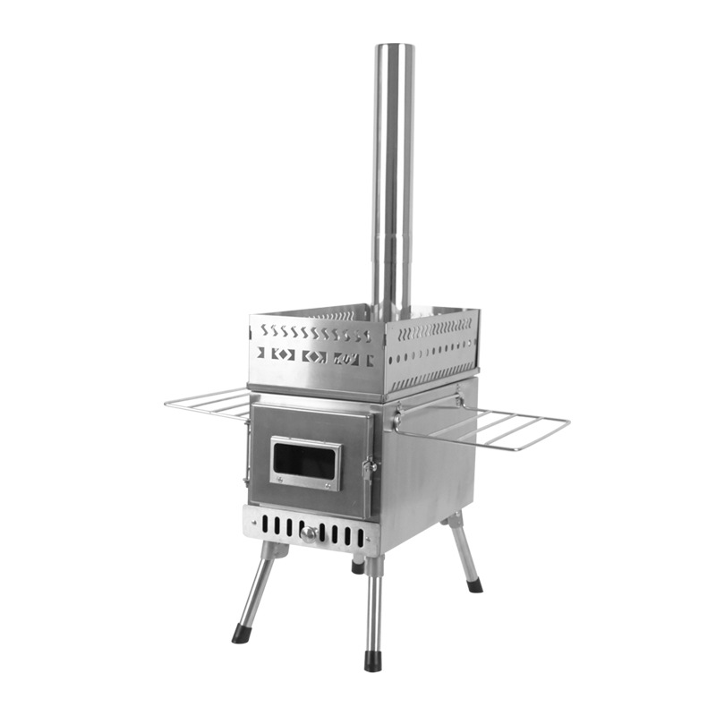 Stainless steel sauna stove for picnic camping tent burning wood heating stove household folding portable wood stove wholesale