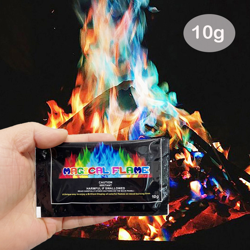 Cross Border Magic Fire Colorful Flame Powder Magic Flame Party Beach Bonfire Party Supplies