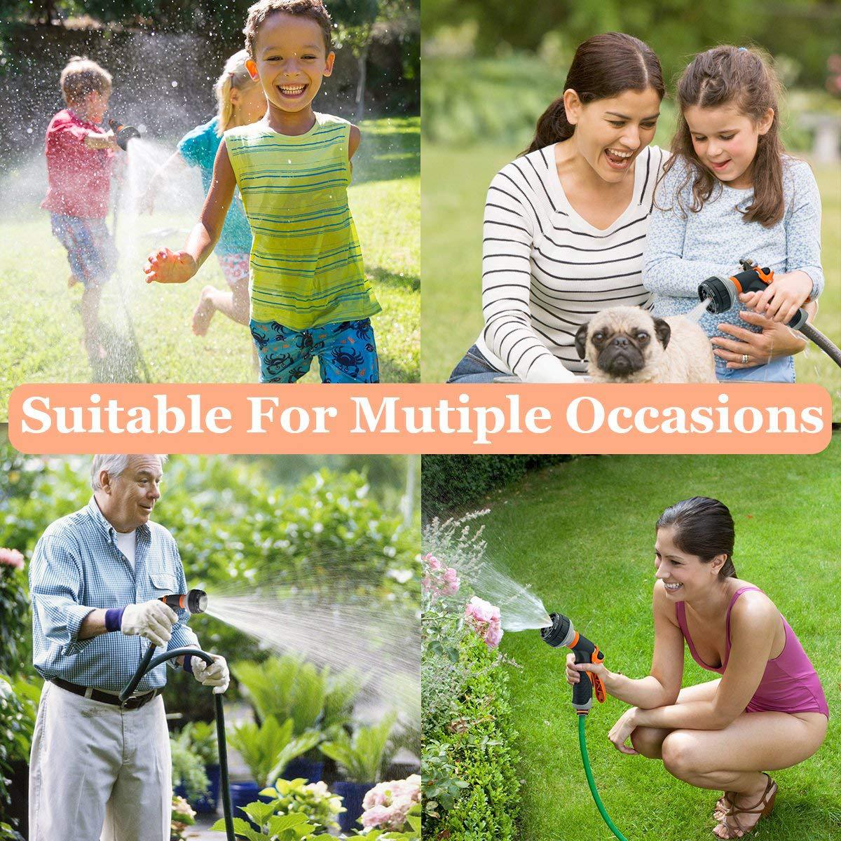 Green bird tool plastic water pipe nozzle gardening watering cross-border high pressure 10 function garden watering car washing water gun