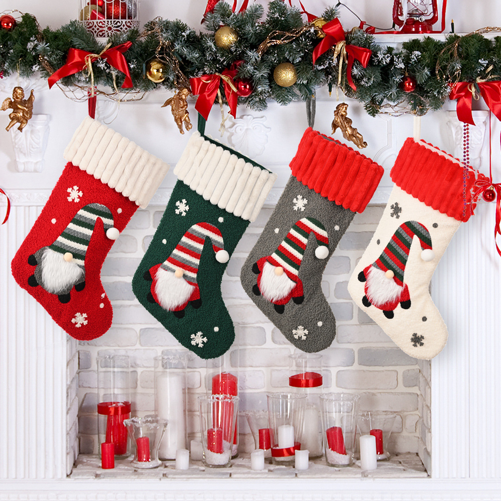 Christmas decoration supplies Rudolf Christmas socks faceless doll gift bag cartoon Christmas socks_voghion.com
