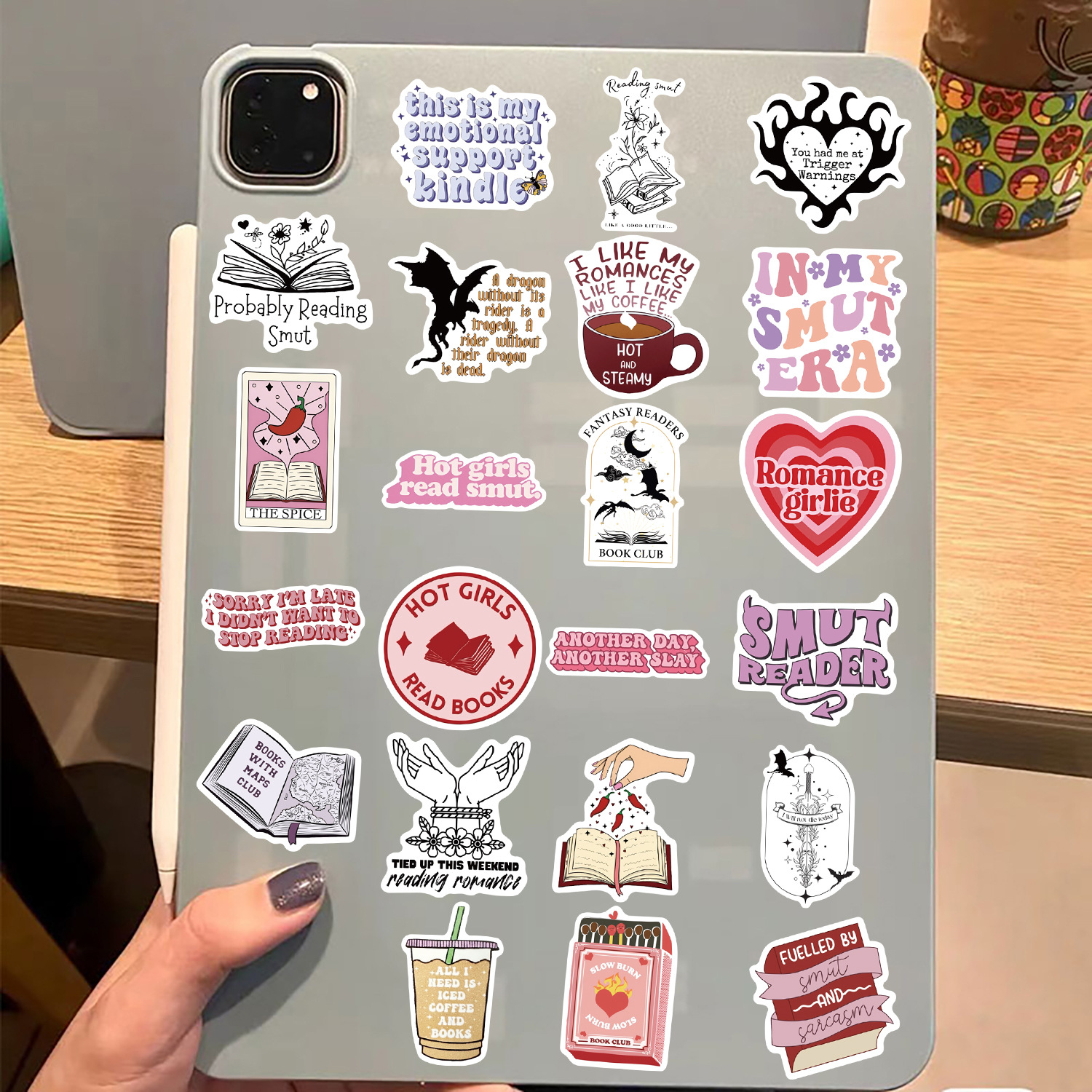 52 Bookish Smutty Reading Graffiti Stickers Decorative Guitar Laptop Luggage DIY Waterproof Stickers