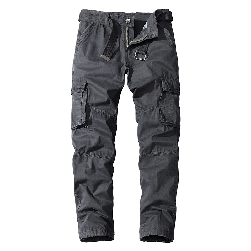 Amazon casual pants men's autumn cotton loose straight multi-pocket overalls foreign trade cross-border Men's wholesale