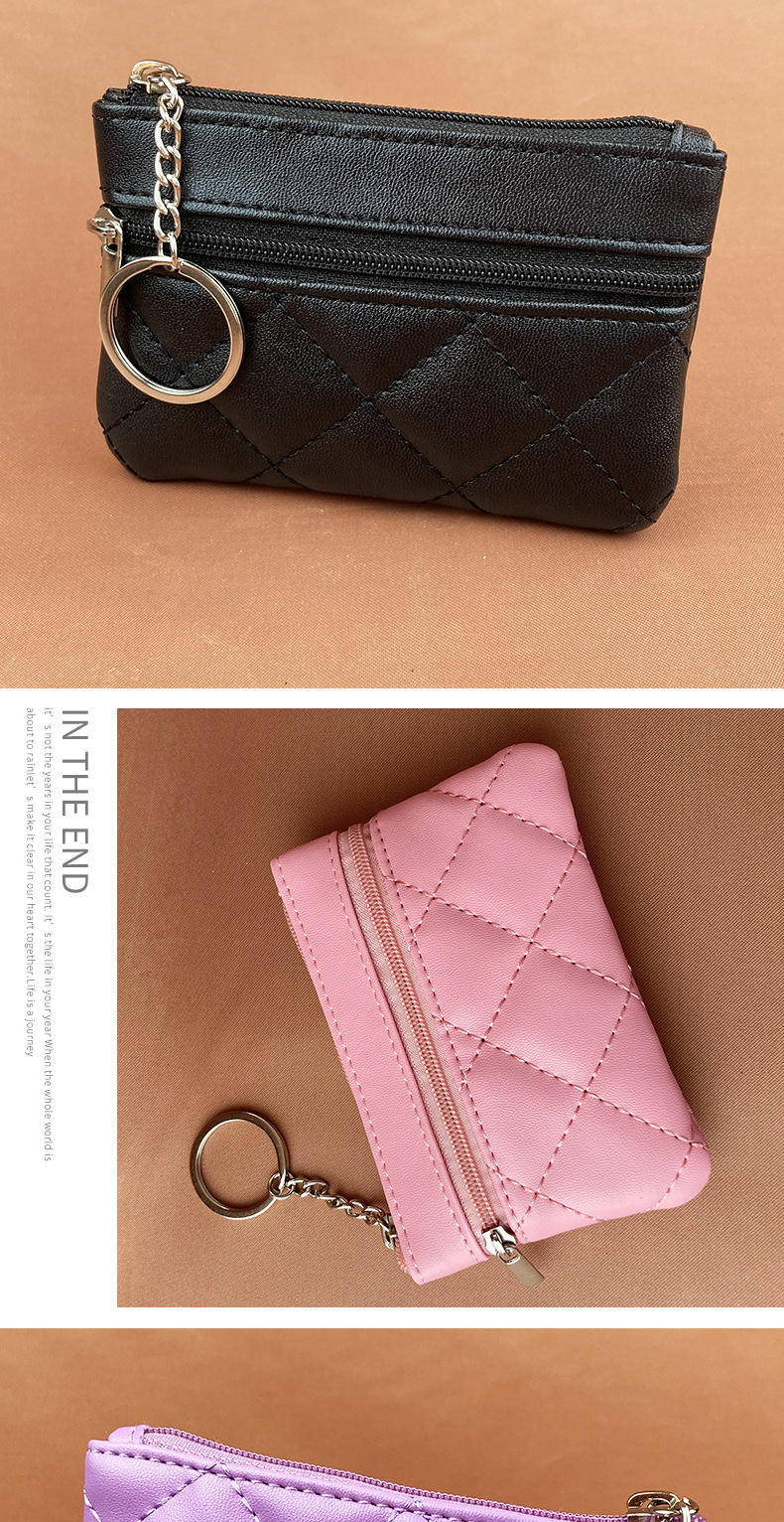 2022 New Arrival Rhomboid Card Holder Short Women's Korean Style Coin Purse Large Capacity Multi-Card Zipper Wallet_voghion.com