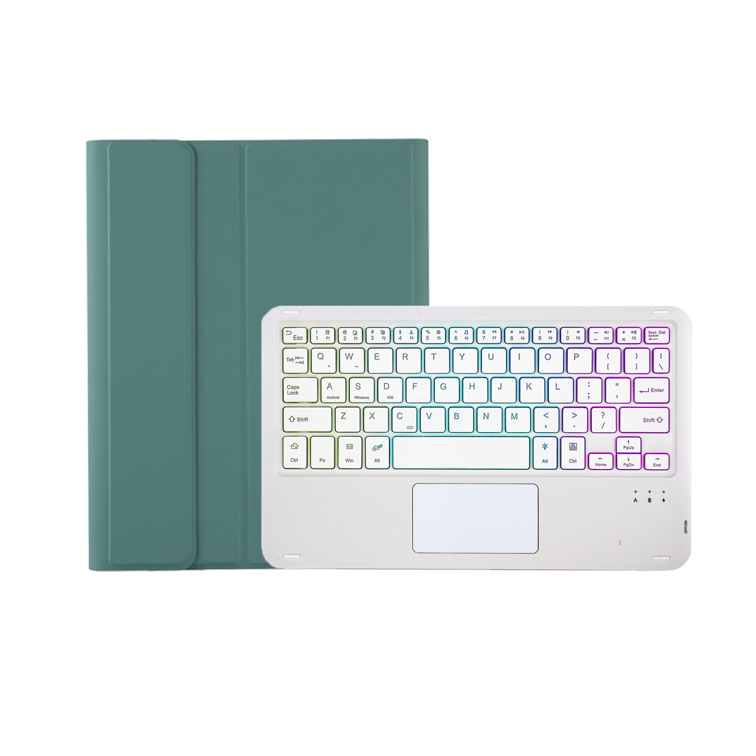Suitable for Xiaomi 6 tablet protective case 5pro Bluetooth keyboard leather case Red Mi pad10.6 wonderful touch colorful backlight