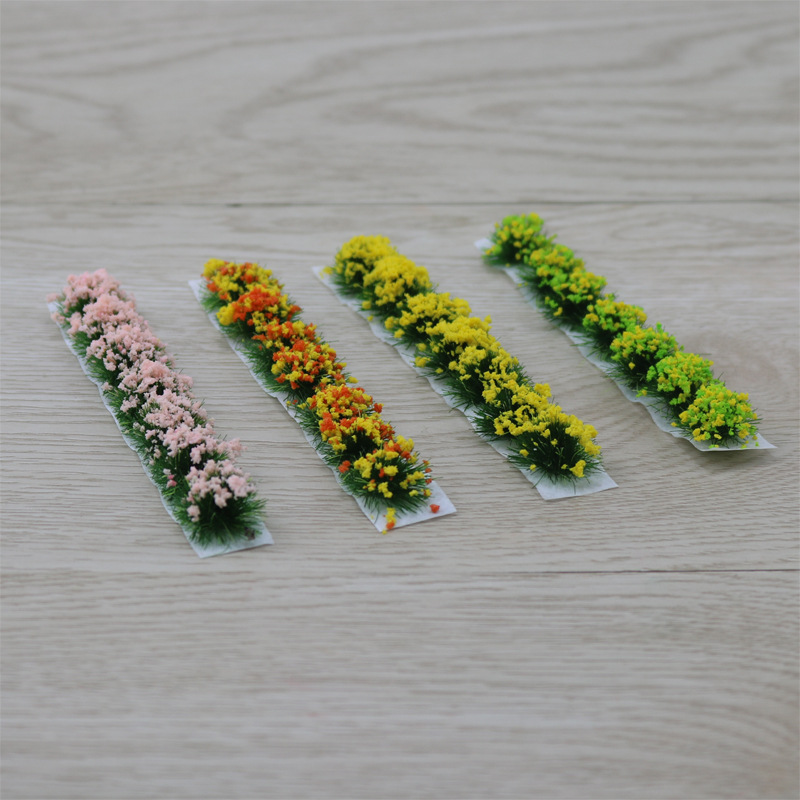 Model simulation mini flower bush grass Bush DIY simulation lawn decoration color strip seven model flower nest