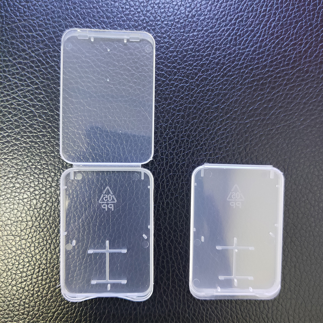 In stock sd/TF card double card thickened small white box double card packing box TF memory card SD double card PP plastic box