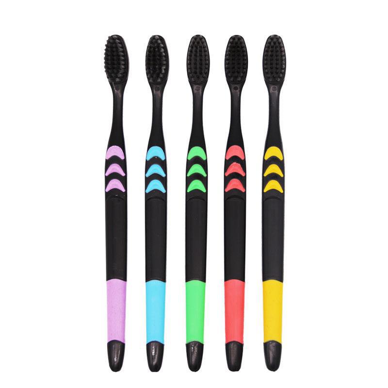 10 Pack soft bristle toothbrush small moon bamboo charcoal hair ultra-fine Super Soft adult student toothbrush family affordable wholesale