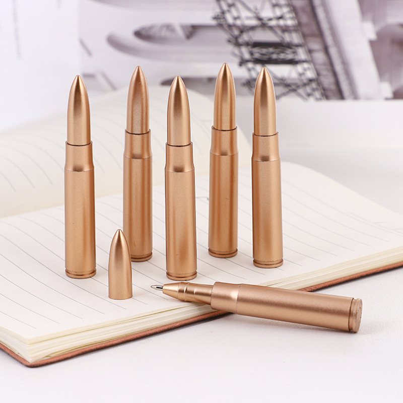 Creative Retro Bullet Ballpoint Pen Simulation Bullet Weapon Ballpoint Pen Blue Ball Pen Student Prizes