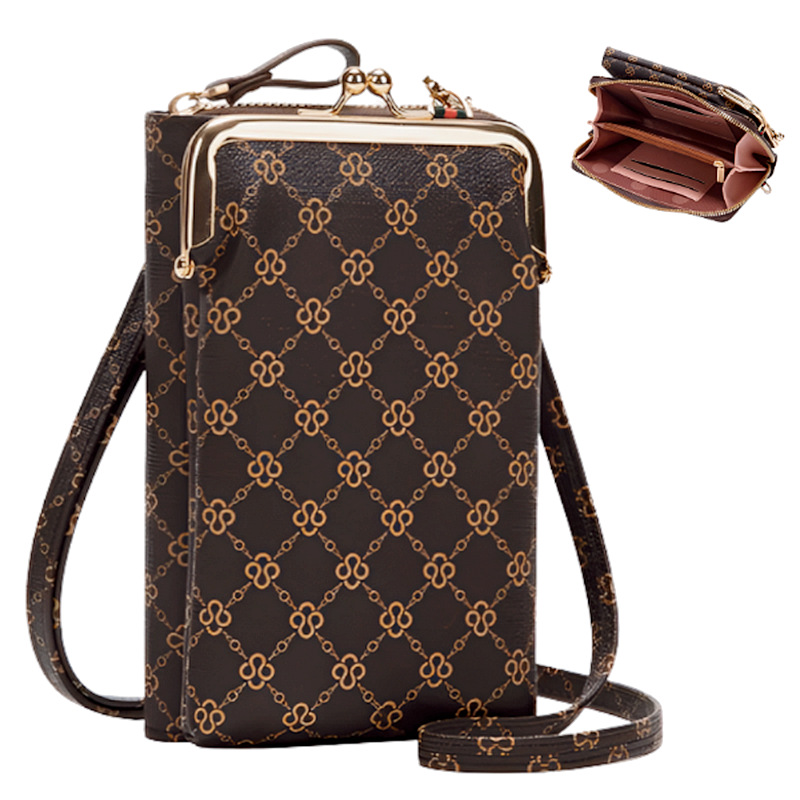 2023 mobile phone bag new fashion ladies presbyopia zipper wallet wholesale multi-function mini mobile phone bag slung