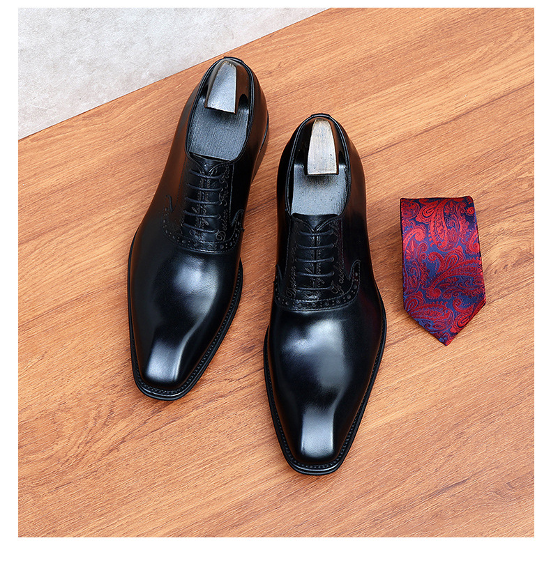 37-46 Handgefertigte Lederschuhe Herren Oberschicht Rindsleder Business Kleid Echtleder Brock Carved British Retro Hochzeitsanzug Schuhe_voghion.com