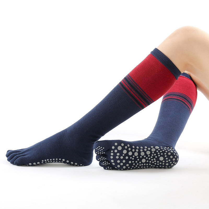 Factory for ladies long tube yoga socks wholesale half finger socks children non-slip cotton five finger yoga socks wholesale