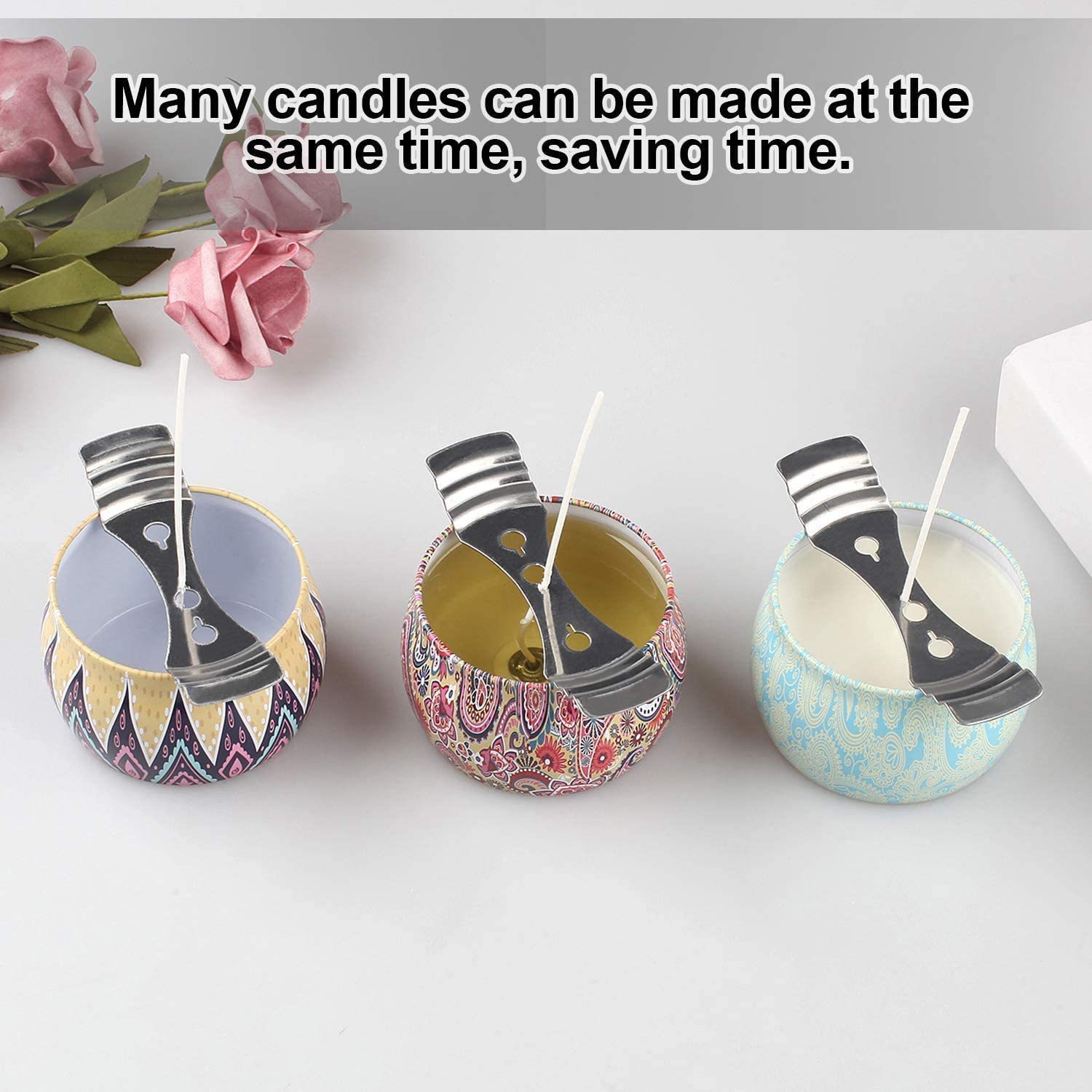 Factory spot direct supply three-hole wick holder candle holder wick holder candle clip