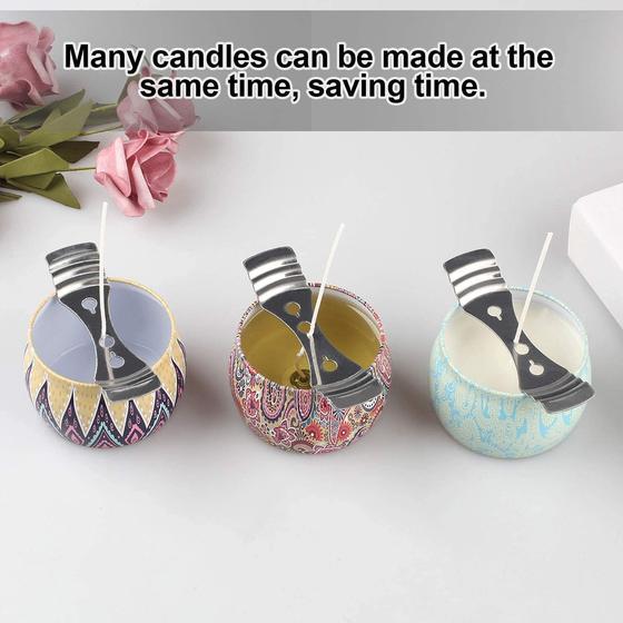Factory spot direct supply three-hole wick holder candle holder wick holder candle clip