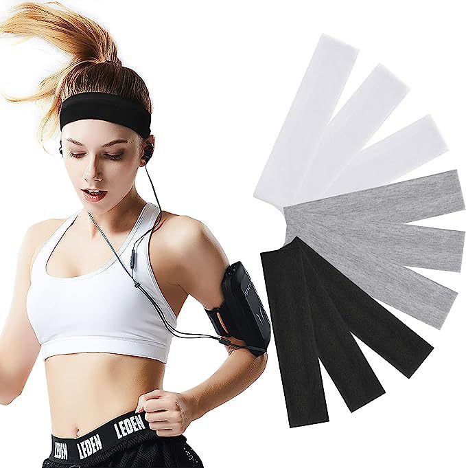 European and American Yoga Elastic Headband Sports Fitness Running Sweat Absorbing Hair Band Korean Plain Hair Headwear Headband