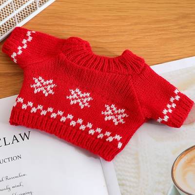 Christmas series doll sweater online celebrity lamb accessories doll teddy bear hyaluronic acid duck clothes Christmas red