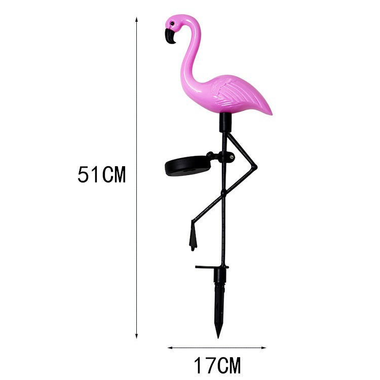 Solar Flamingo ground lamp one for three outdoor garden landscape garden decoration lawn lamp LED light cross-border