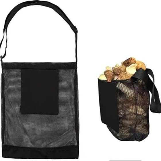 Outdoor orchard picking mushroom bag fruit picking bag foldable large capacity mesh bag waterproof outdoor shoulder bag household