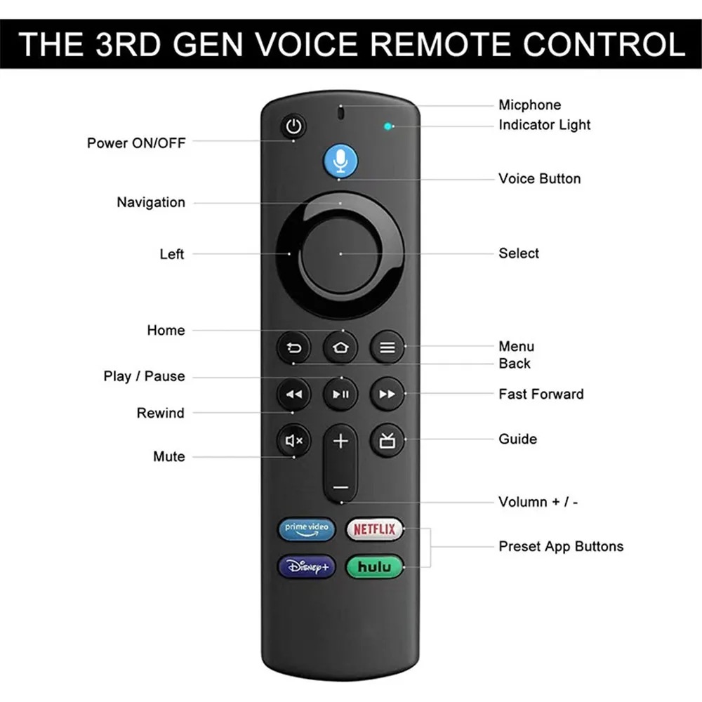 For Fire TV Bluetooth Voice Remote Control L5B83G Bluetooth Voice Remote Control