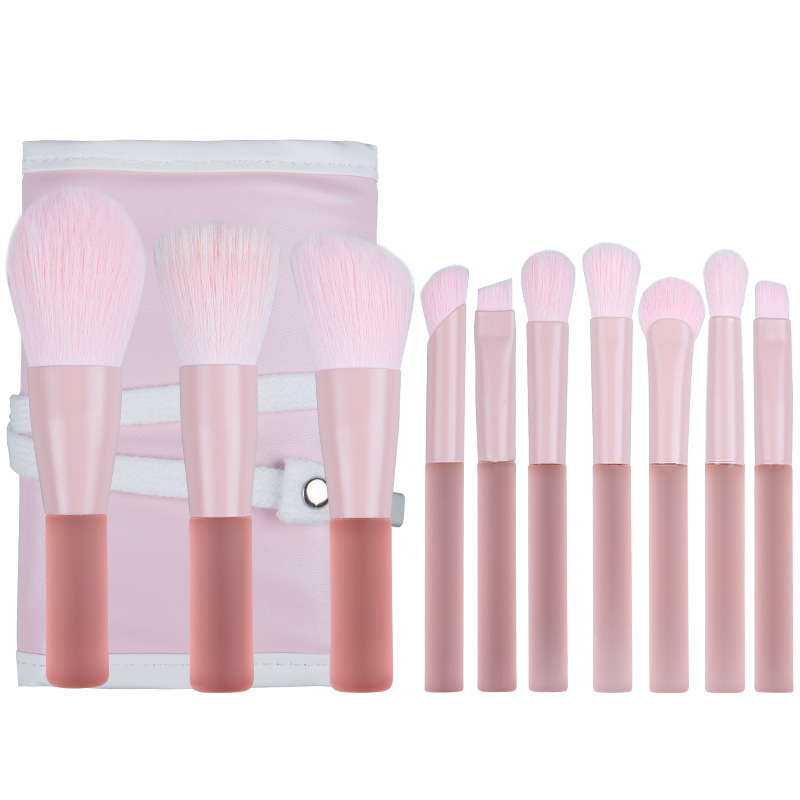 Lot de 10 mini pinceaux de maquillage en gelée Half Pond, pinceaux de couleur en pointillés, pinceaux à blush, pinceaux à lame lâche_voghion.com