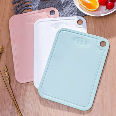 [New double-sided] fruit and vegetable meat cutting board wave point non-slip square plastic cutting board home picnic cutting board