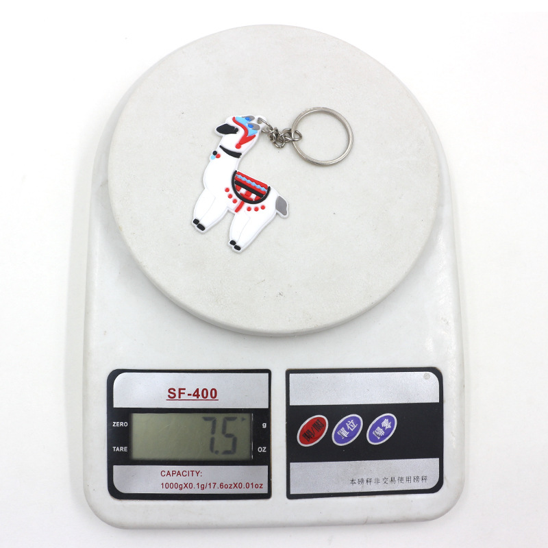 2023 cross-border creative children's toys alpaca PVC Keychain glue jewelry manufacturers spot wholesale