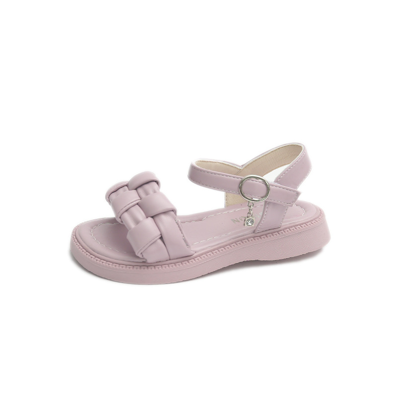 Girls' Sandals 2023 Summer New Soft Sole Non-slip Flat Beach Shoes Big Kids Fashion Princess Shoes