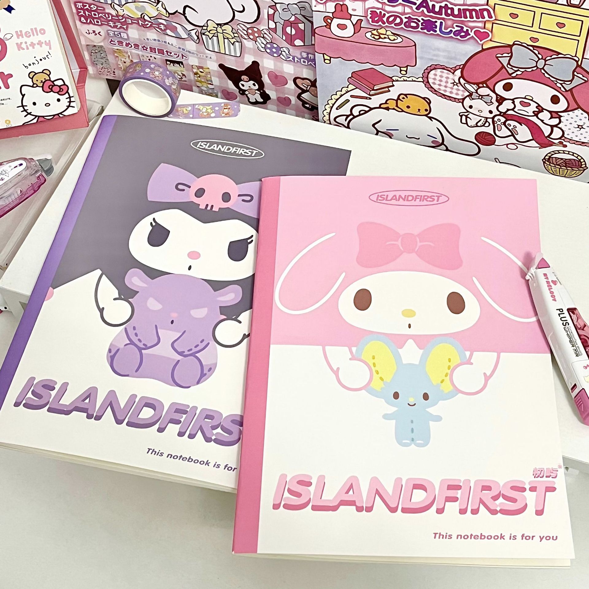 ISLAND Chuyu Sanrio Notebook Student Notebook ins High Color Value Learning Notebook