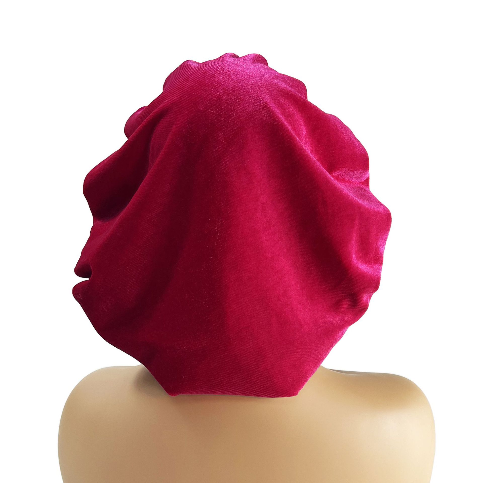 Winter new double nightcap velvet + satin oversized warm hat cross-border European and American supply factory now