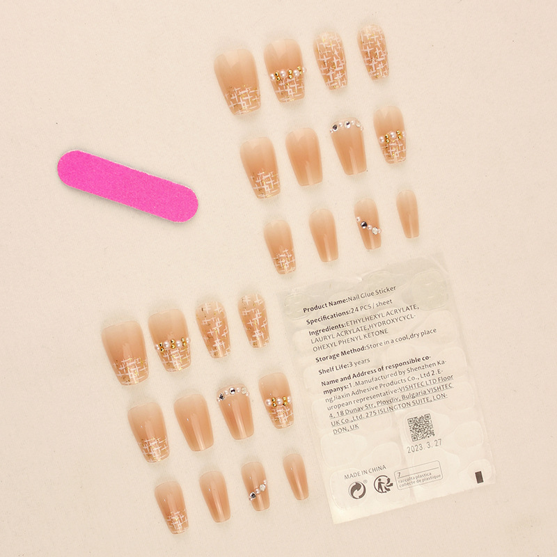 Little Red Riding Book Explosions Hand-worn Armor Wholesale Short Naked Color Scatter Manicure Finished Nail Stickers Fake Nails