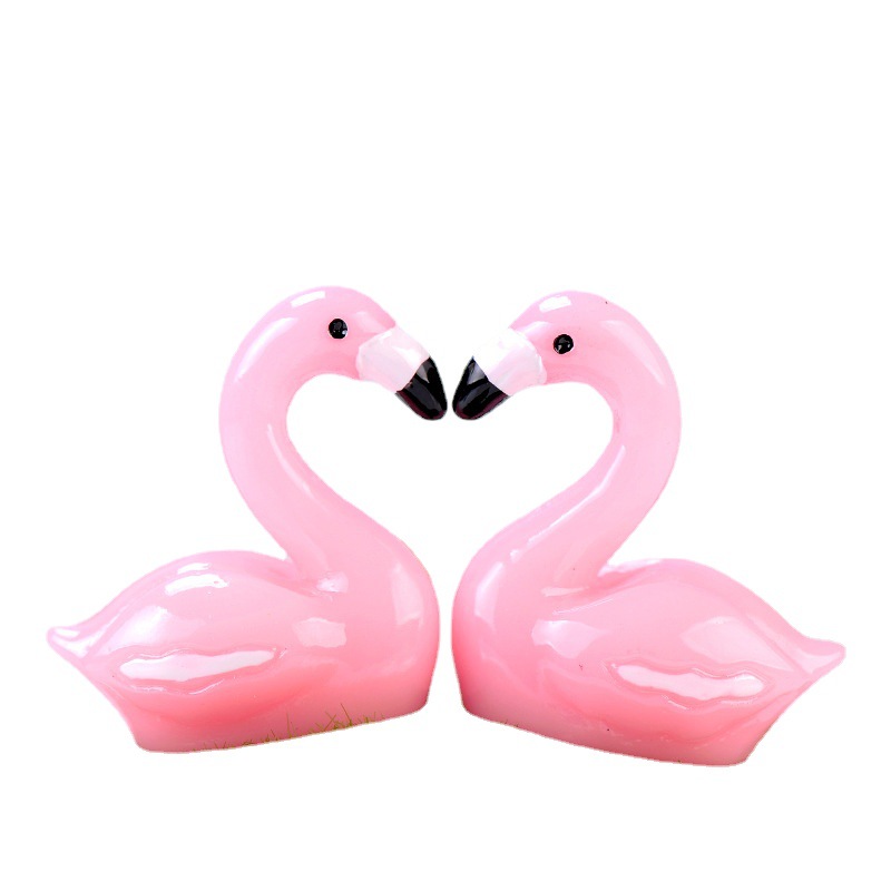 Colorful Flamingo ornaments keychain doll pendant creative cake baking decoration Flamingo crafts