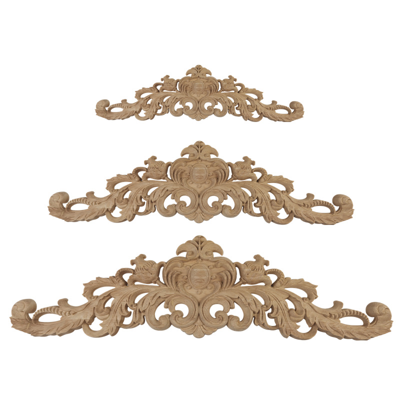 Spot Dongyang wood carving flower European solid wood carving decorative wood carving machine carving decal