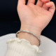 [4029] bamboo bracelet steel color