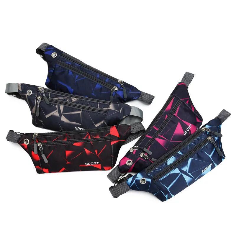 New Running Waist Bag Men's Oxford Cloth Waterproof Crossbody Chest Bag Multifunctional Stall Cashier Bag Work Mobile Phone Waist Bag