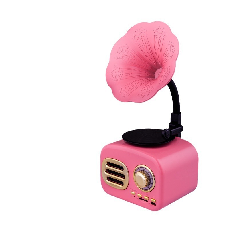 新しいミニクリエイティブギフトレトロ蓄音機bluetoothスピーカー|undefined