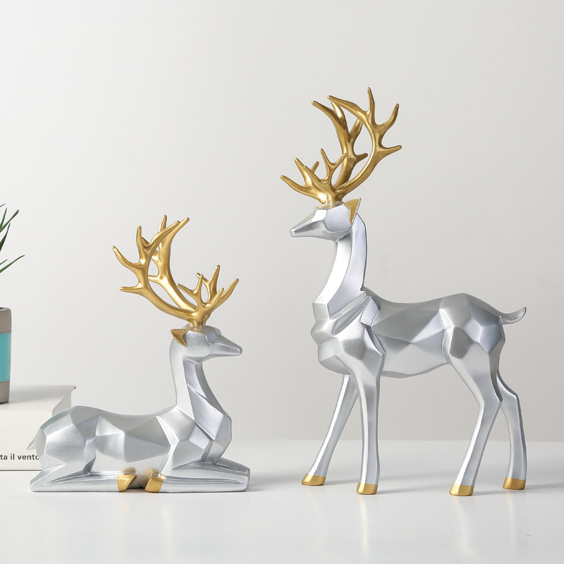 Nordic Style Modern Origami Elk Ornaments Living Room TV Cabinet Wine Cabinet Moving Housewarming Gifts Home Decorations - 3