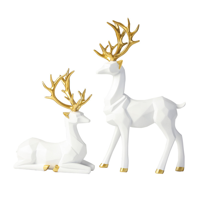 Nordic Style Modern Origami Elk Ornaments Living Room TV Cabinet Wine Cabinet Moving Housewarming Gifts Home Decorations - 4