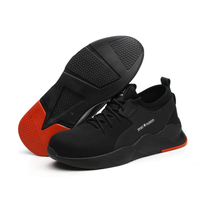 Labor Protection Shoes Anti-smashing and Anti-piercing Cross-border Steel Toe Safety Shoes Breathable Wear-resistant Summer Work Shoes Men's Safety Anti-smashing Shoes - 4