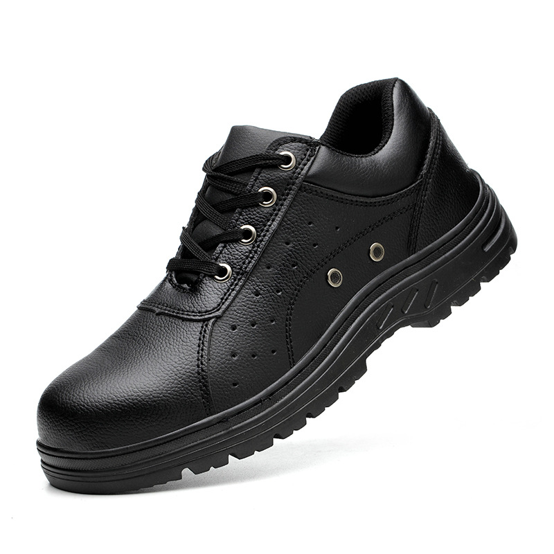 New breathable mesh safety shoes men's anti-smashing anti-piercing waterproof non-slip wear-resistant site work safety shoes wholesale - 4