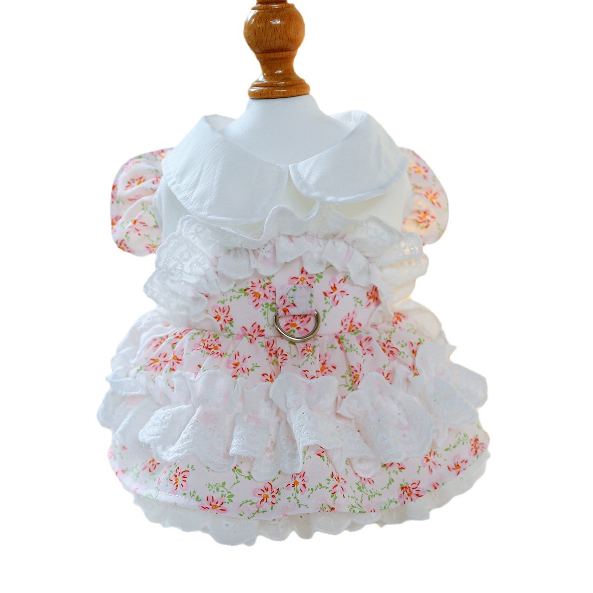 Pet clothes teddy bear clothing manufacturers direct supply heavy industry maid floral skirt collection princess lace dog clothes - 4