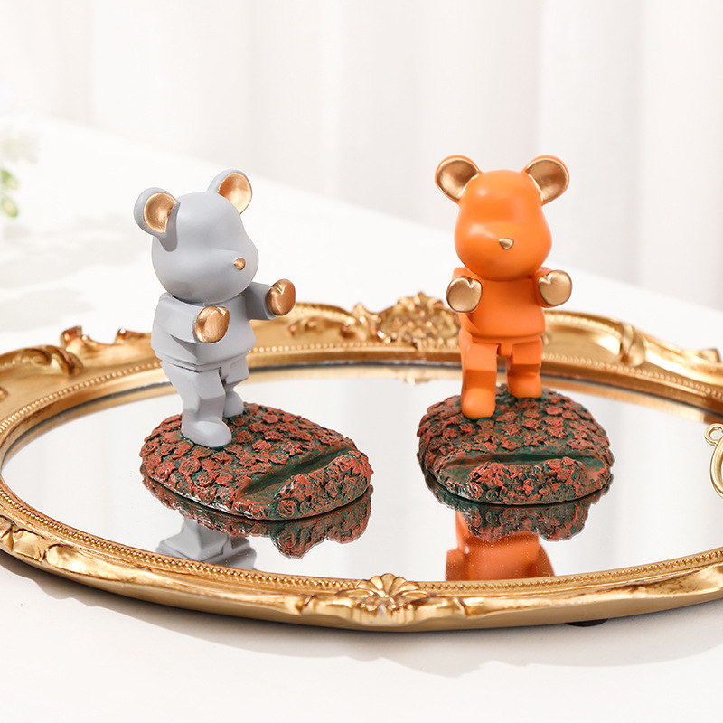 Stupid Bear Tablet Phone Bracket Watching TV Cute ins Style Cartoon Girl Heart Student Gift Creative Ornaments - 2